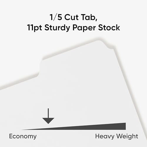 Smead White Binder Index Dividers, 3 Ring Binder Dividers with Tabs, 5-Tab - Image 5