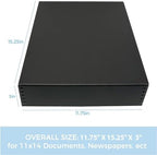 Lineco Drop Front Archival Storage Box, 11.75x15.25x3 in, Black, 2 Pack - Image 2