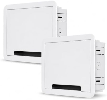 2 Pack 9" in-Wall Media Box Recessed Outlet Box Cable Management – Structured Media Enclosure Compatible with Streaming Media Players – WiFi-Friendly TV Cable Organizer Wall Installation by LYOU