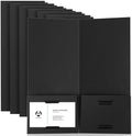 Henoyso 50 Pcs 4 x 9 Inch Mini Presentation Folders 2 Pocket, Black by Henoyso