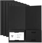 Henoyso 50 Pcs 4 x 9 Inch Mini Presentation Folders 2 Pocket, Black by Henoyso
