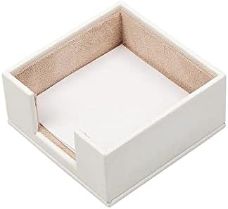 MOOGCO White Leather Desk Set - Pad, Note Paper & Pen Holder - Coaster - Accessories & Organizer - Office Storage, White - Image 4