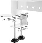 Desktop Bookshelf Clamp On Desk Shelf with Each Tier Load Capacity(16.53 Lbs) Multipurpose Clip-On Desk Organiser Desktop Organizer Bookshelf Storage Shelves for Study Rooms, Bedrooms(White) - Image 4