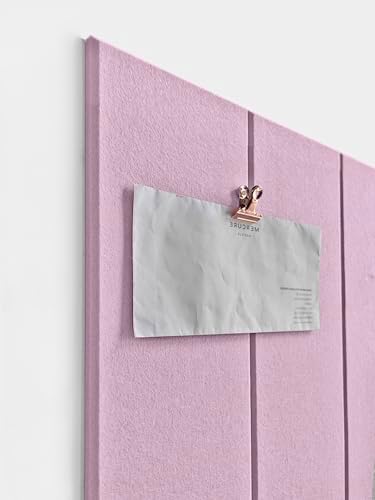 Shiplap Felt Wall Tiles (8-Pack) - Large 24x6 Acoustic Pinboard & Sound Dampening Memo Board, Decorative Bulletin Board with Included Adhesive Mounting Tabs -Sakura - Image 5