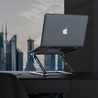 Laptop Stand for Desk, Adjustable Laptop Stand Holder Portable Laptop Riser with Multi-Angle Height Adjustable Computer Stand for MacBook Air/Pro and More Notebooks 10-17.3"-Black - Image 5