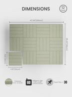 Bumusty 48" x 36" Large Cork Board Alternative, Sage - Image 2