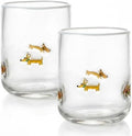 SiliFine 2 PCS Dachshund Icon Juice Glasses by SiliFine