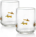SiliFine 2 PCS Dachshund Icon Juice Glasses by SiliFine