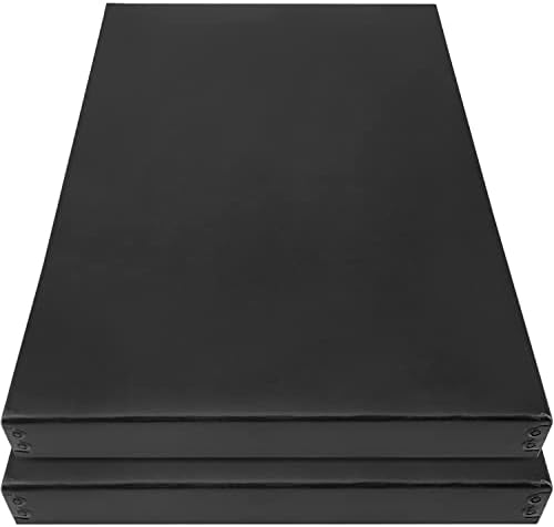 Lineco Drop Front Archival Storage Box, 11.75x17.75x1.5 in, Black, 2 Pack by Lineco