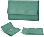 12 Suede Leather Fountain Pen Case Portfolio Divider Slot, Magnetic Closure by LanxiviDirect
