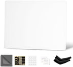 Glass Gaming Mouse Pad, Hard Mousepad for Gaming, 13.7” x 9.8” Ultra-Smooth Micro-Etched Surface Mousepad, Improved Precision & Speed, Anti-Slip Base, White by Unknown