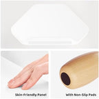 AFOOYO Monitor Stand Riser,2 Tier Corner Wood Sturdy 16.5In Computer Stand, Multi-Purpose Desktop Storage Stand for Laptop,PC,iMac,Printer,Computer,White - Image 6