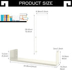 Lineshading Office Cubicle Shelf Storage Organizer Hanging File Organizer Cubicle Hanging Shelf Accessories Storage Bookshelf with Hooks for Home Desk - Image 3