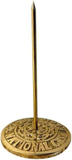 Solid Brass Vintage Receipt Spike – Heavy Duty Bill Fork Holder, Classic Paper Spike for Restaurant, Office, Home – Retro Paperweight & Memo Organizer by Thorness