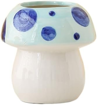 Elegant Cute Mushroom Ceramic Pen Holder Creative Desk Organizer for office by Unknown