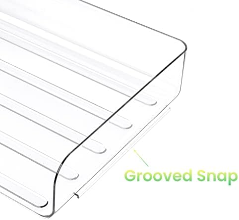 Tomorotec 4 Pack Clear Stackable Letter Tray, A4 Desk File Organizer Set - Image 6