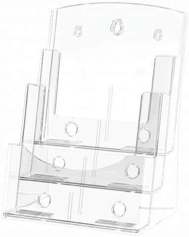 Acrylic Brochure Holder 8.5 x 11, 3-Tier Literature Display Stand, 1-Pack by Viymgit
