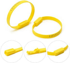 1000pcs Plastic Tamper Seals Numbered Security Shipping Tags, Slender Shape Container Ties Fixed Disposable Lock for Trailer Truck Cable (Yellow) - Image 3