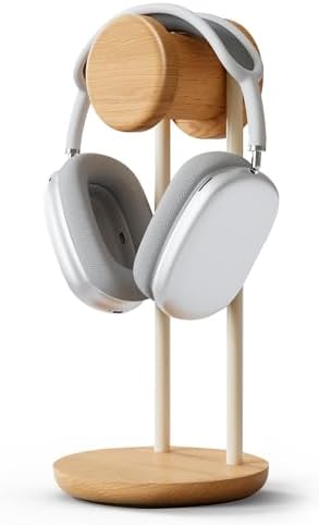 Fenge Headphone Stand with Storage Base, Headset Holder for Desktop, Oak by Fenge