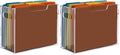 DINGHUO Acrylic File Folder Organizer, Hanging File Organizer Box, File Holder with Handles for Letter Size, Clear File Box Desktop Folder Storage for Office Home Work -2 Pack by DINGHUO