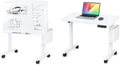 3-in-1 Standing Drafting Desk with 90° Tilt Whiteboard, 35×24" by ERGOCOLLECT
