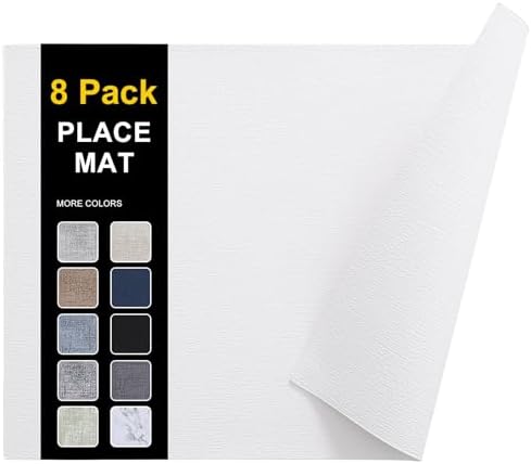 homing Faux Leather Heat Resistant Placemats 8 Packs by homing