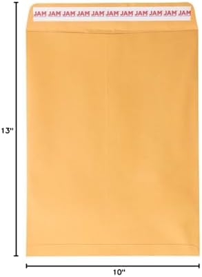 JAM PAPER 10 x 13 Open End Catalog Premium Envelopes with Peel and Seal Closure - Brown Kraft Manila - 100/Pack - Image 6