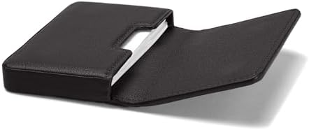 Leatherology Slim Business Card Case with Magnetic Closure - Black Onyx - Image 2