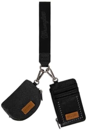 Wrangler Keychain Wristlet Wallets for Women Western Dual Pouch Wristlet Credit Card Holder Wallet by THEOFFICIALMONTANAWEST