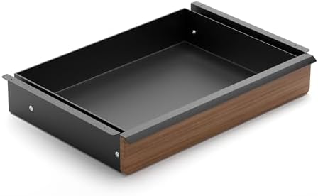 Under Desk Drawer, Solid Walnut Wood Panel – Sturdy Ball Bearing Slides, Easy Under-Desk Mount, Integrated Handle, Desktop Organizer for Office & Home Workstation by GAXOMO