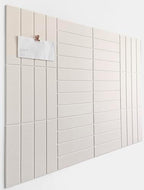 Felt Bulletin Board Tiles | Modern Cork Board Alternative | Large Cork Boards for Walls | Aesthetic Felt Wall Panels for Office & Home Decor | Pinboard & Photo Board (12-Pack) | Beige by DesignerManufacturerofInnovativeBulletinBoardSolutionsforHomeOffice