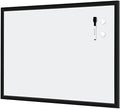 Amazon Basics Magnetic Dry Erase Whiteboard, 35"W x 23"H, Black Wooden Frame, Wall-Mounted for Writing and Presentation by AmazonBasics