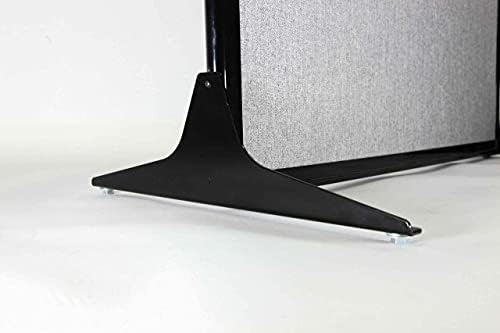 Versare Workstation Partition | Portable Wall Divider | Modern Office Cubicle | Free Standing Privacy Screen | Flexible Work Space | 33" x 70" Charcoal Gray Fabric Panels - Image 6