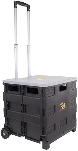dbest Products Quik Cart Standard Collapsible Rolling Crate - Gray Lid by dbestproductsInc