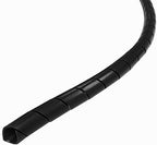 Electriduct 1.25" Spiral Cable Wrap Flexible Sleeve - 25 Feet - Black by Electriduct