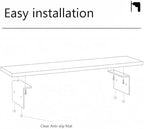Anti-slip Monitor Stand Riser 2.16/3.34 Inch 2 Height Adjustments Clear Acrylic Stand with Clear Anti-slip Mat, Desk Accessories Screen/PC/Printer/Laptop/Mirror Riser 7.8 x 15.7 Inch (White) - Image 7