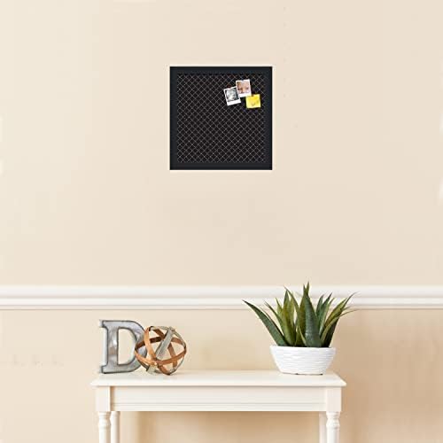 PinPix 12x12 inch Cork Bulletin Board. This Decorative Framed Pin Board Comes with Diamond Pattern in Black Design and Satin Black. Ideal for Home, Office Decor or School (PinPix-120) - Image 3