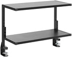 VIVO Black Clamp-on 24 inch 2-Tier Desk Shelf, STAND-SHELF24C by VIVO