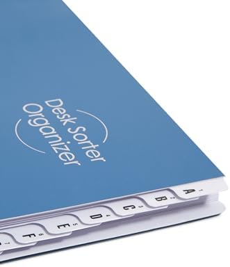 Smead Expandable Office Desk File Sorter, Office Supplies, Alphabetic (A-Z) and Numeric(1-20) Desk Organizer, 20 Indexing Dividers, Laminated Tabs, Legal Size, Blue, Office Desk Accessories (89237) - Image 3