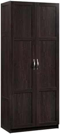 Sauder Storage Cabinet/ Pantry cabinets, 29.61 " x D: 16.02 " x H: 71.50", Cinnamon Cherry finish by SAUDER%C2%AE