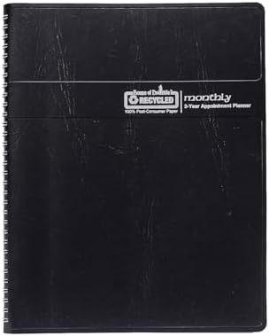 Monthly Calendar Planner, 2 Year, Black, 8-1/2" x 11" by HouseofDoolittle