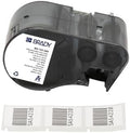 Brady Repositionable Vinyl Cloth Pre-Sized Labels for Label Printer BMP51/BMP53/M511-160 Self Adhesive Vinyl Printer Labels - Black on White (25.40 mm x 31.75 mm) - M5-103-498 by BradyCorp