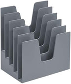 Acrimet 5 Section Incline File Sorter Organizer, Desktop Mail Holder Silver by Organizingyourlife