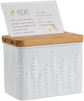 Ear of Wheat Embossed Recipe Box with 4x6 Cards & Dividers by Unknown