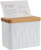 Ear of Wheat Embossed Recipe Box with 4x6 Cards & Dividers by Unknown