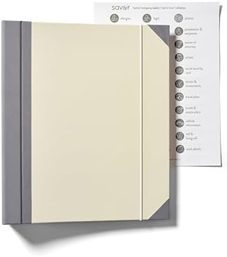 The Folio® Important Document Organizer by Savor | Binder with Guided Labels, Acid-Free File Folder Organizer with 10 Pockets, Document Holder for Home Records, Legal and Medical Papers (Slate) 2 Set - Image 2