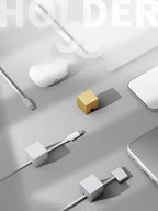 Golden Stainless Steel Cable Clips, Cord Organizer Cable Management, USB Cable Holder Wire,Wire Organizer for Desk,Nightstand and Office Cable Management，Not Magnetic (Frosted Gold 2pc) - Image 4