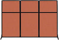 Versare Workstation Partition | Portable Wall Divider | Modern Office Cubicle | Free Standing Privacy Screen | Flexible Work Space | 99" x 70" Papaya Fabric Panels by VERSARE