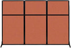 Versare Workstation Partition | Portable Wall Divider | Modern Office Cubicle | Free Standing Privacy Screen | Flexible Work Space | 99" x 70" Papaya Fabric Panels by VERSARE