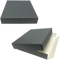 Lineco Drop Front Archival Storage Box, 14.75x18.75x3 in, Gray, 2 Pack by Lineco